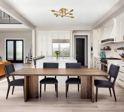 Elegant Furniture & Lighting - Script 8 lights brass flush mount - LD2351BR veiw 9