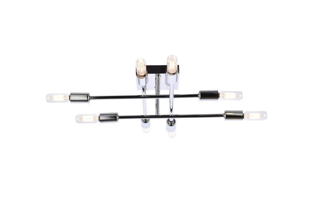 Elegant Furniture & Lighting - Script 8 lights chrome flush mount - LD2351C veiw 3