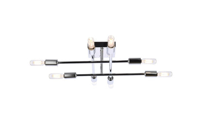 Elegant Furniture & Lighting - Script 8 lights chrome flush mount - LD2351C veiw 3
