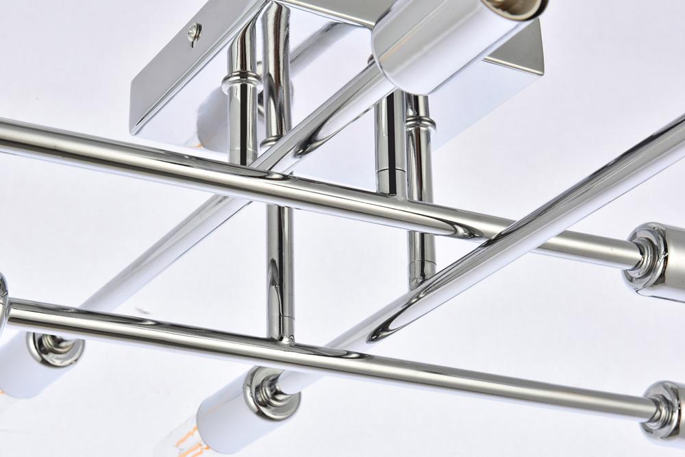 Elegant Furniture & Lighting - Script 8 lights chrome flush mount - LD2351C veiw 5