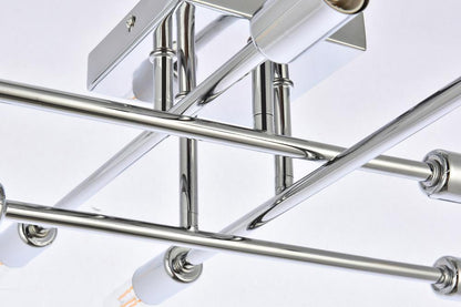 Elegant Furniture & Lighting - Script 8 lights chrome flush mount - LD2351C veiw 5