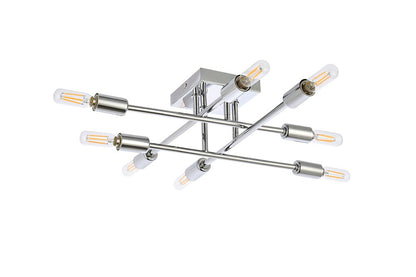 Elegant Furniture & Lighting - Script 8 lights chrome flush mount - LD2351C veiw 7