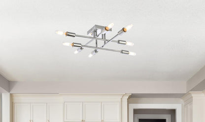 Elegant Furniture & Lighting - Script 8 lights chrome flush mount - LD2351C veiw 8