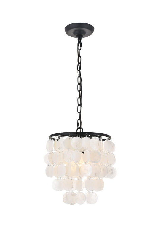 Elegant Furniture & Lighting - Selene 1 light Black Pendant - LD5050D10BK veiw 1