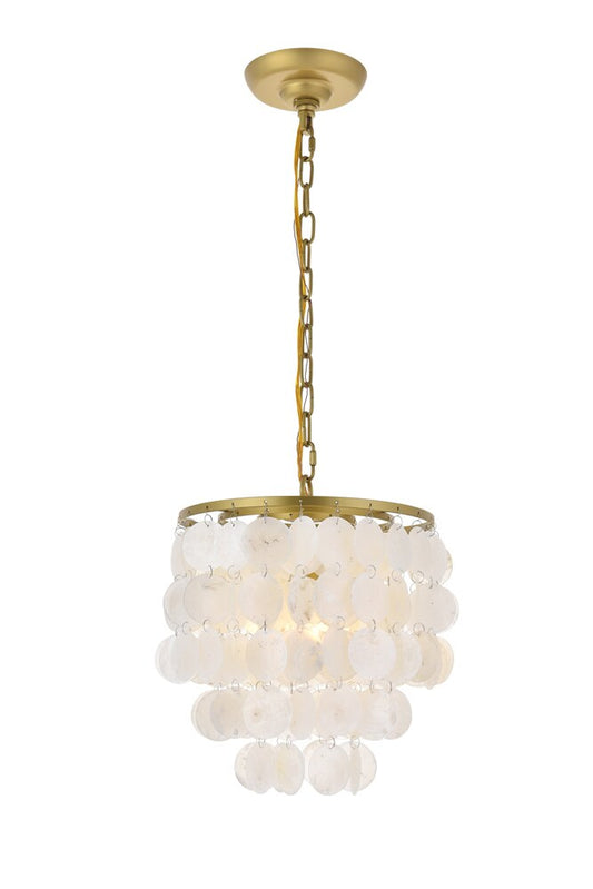 Elegant Furniture & Lighting - Selene 1 light Brass Pendant - LD5050D10BR veiw 1