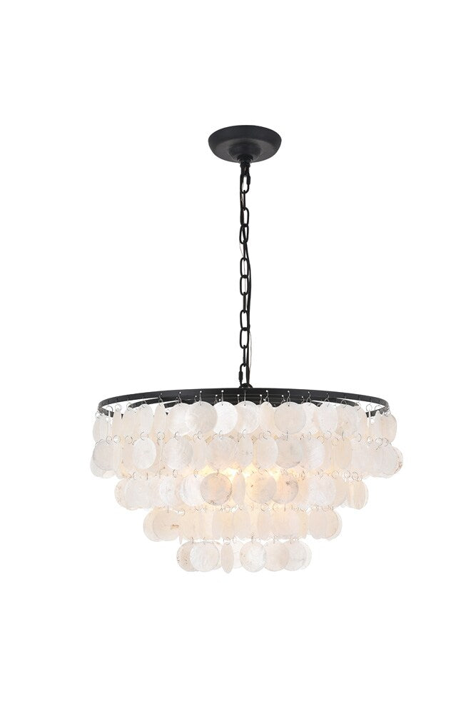 Elegant Furniture & Lighting - Selene 4 light Black Pendant - LD5050D20BK veiw 1