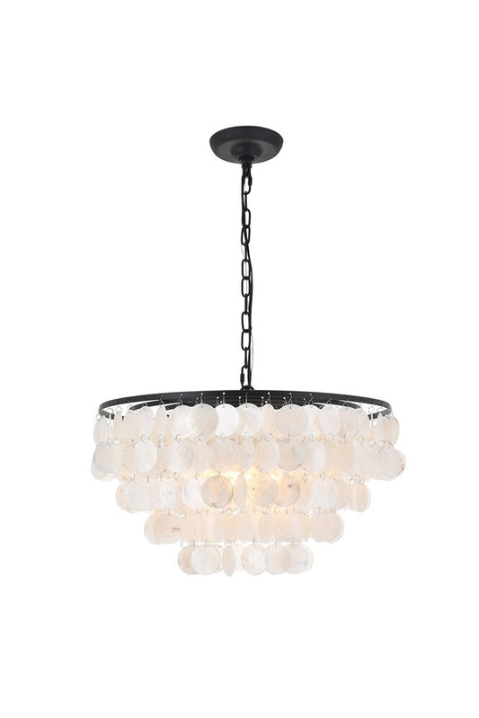 Elegant Furniture & Lighting - Selene 4 light Black Pendant - LD5050D20BK veiw 1