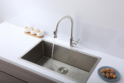 Elegant Furniture & Lighting - Sem Single Handle Pull Down Sprayer Kitchen Faucet in Brushed Nickel - FAK-309BNK veiw 4