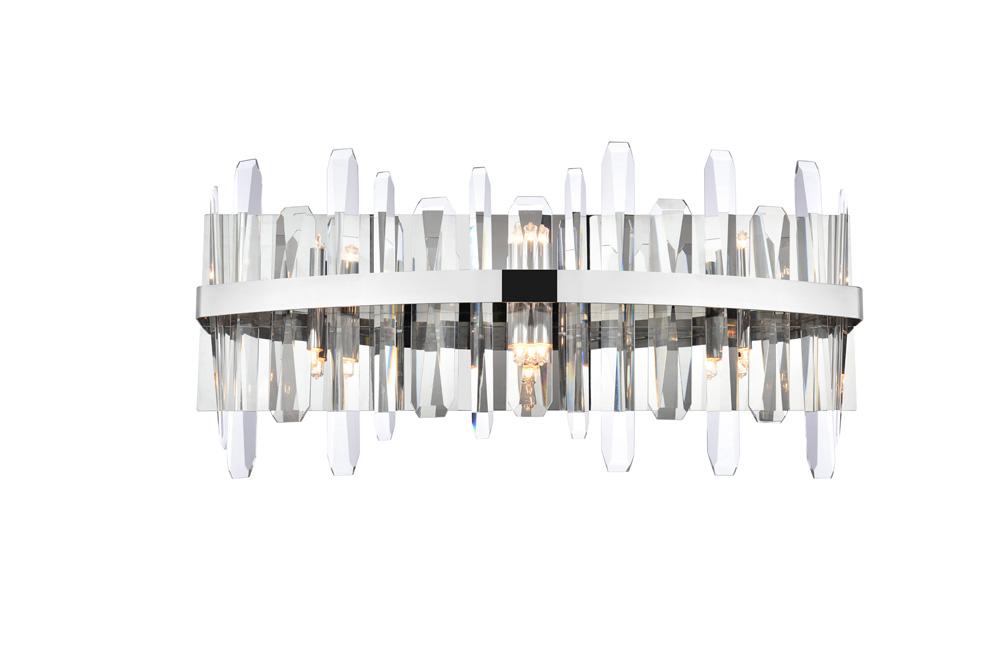 Elegant Furniture & Lighting - Serena 24 inch crystal bath sconce in chrome - 2200W24C veiw 1