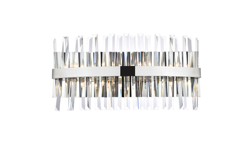 Elegant Furniture & Lighting - Serephina 24 inch crystal bath sconce in chrome - 6200W24C veiw 1