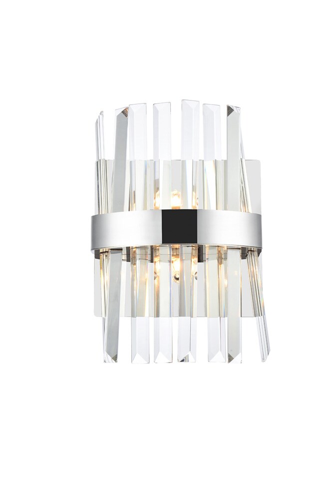 Elegant Furniture & Lighting - Serephina 8 inch crystal bath sconce in chrome - 6200W8C veiw 1