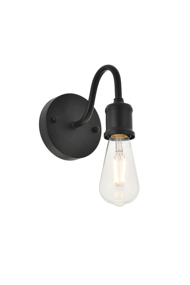 Elegant Furniture & Lighting - Serif 1 light black Wall Sconce - LD4028W5BK veiw 1
