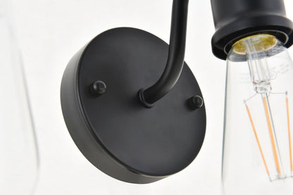 Elegant Furniture & Lighting - Serif 3 light black Wall Sconce - LD4028W16BK veiw 4