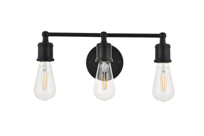 Elegant Furniture & Lighting - Serif 3 light black Wall Sconce - LD4028W16BK veiw 6