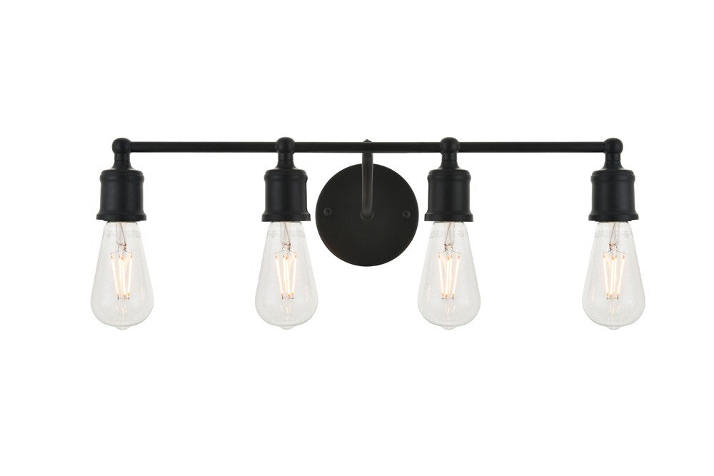 Elegant Furniture & Lighting - Serif 4 light black Wall Sconce - LD4028W22BK veiw 1
