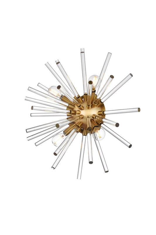 Elegant Furniture & Lighting - Sienna 18 inch crystal rod wall sconce in gold - 2502W18SG veiw 1