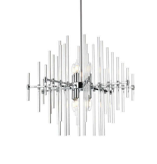 Elegant Furniture & Lighting - Sienna 27 inch crystal rod pendant in chrome - 2502D27C veiw 1