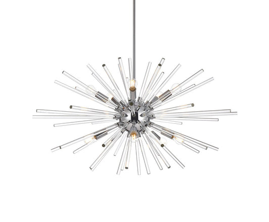 Elegant Furniture & Lighting - Sienna 36 inch crystal rod pendant in chrome - 2502D36C veiw 1