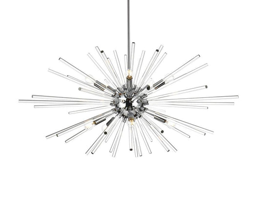 Elegant Furniture & Lighting - Sienna 42 inch crystal rod pendant in chrome - 2502D42C veiw 1
