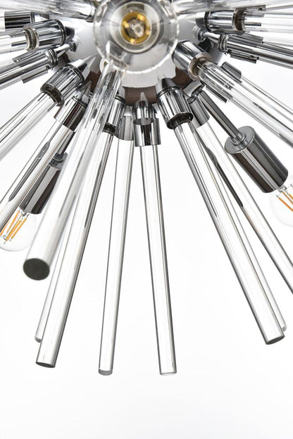 Elegant Furniture & Lighting - Sienna 46 inch three tiers crystal starburst chandelier in chrome - 2502G46L3C veiw 4