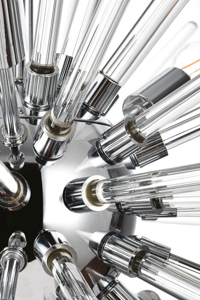 Elegant Furniture & Lighting - Sienna 46 inch three tiers crystal starburst chandelier in chrome - 2502G46L3C veiw 6