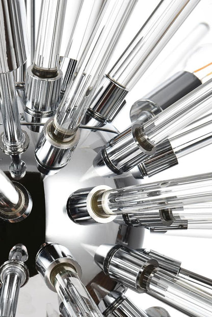 Elegant Furniture & Lighting - Sienna 46 inch three tiers crystal starburst chandelier in chrome - 2502G46L3C veiw 6