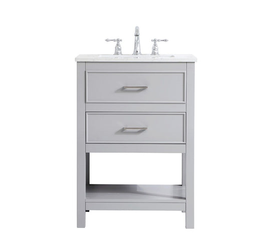 Elegant Furniture & Lighting - Sinclaire 24 inch Single Bathroom Vanity in Grey - VF19024GR veiw 1