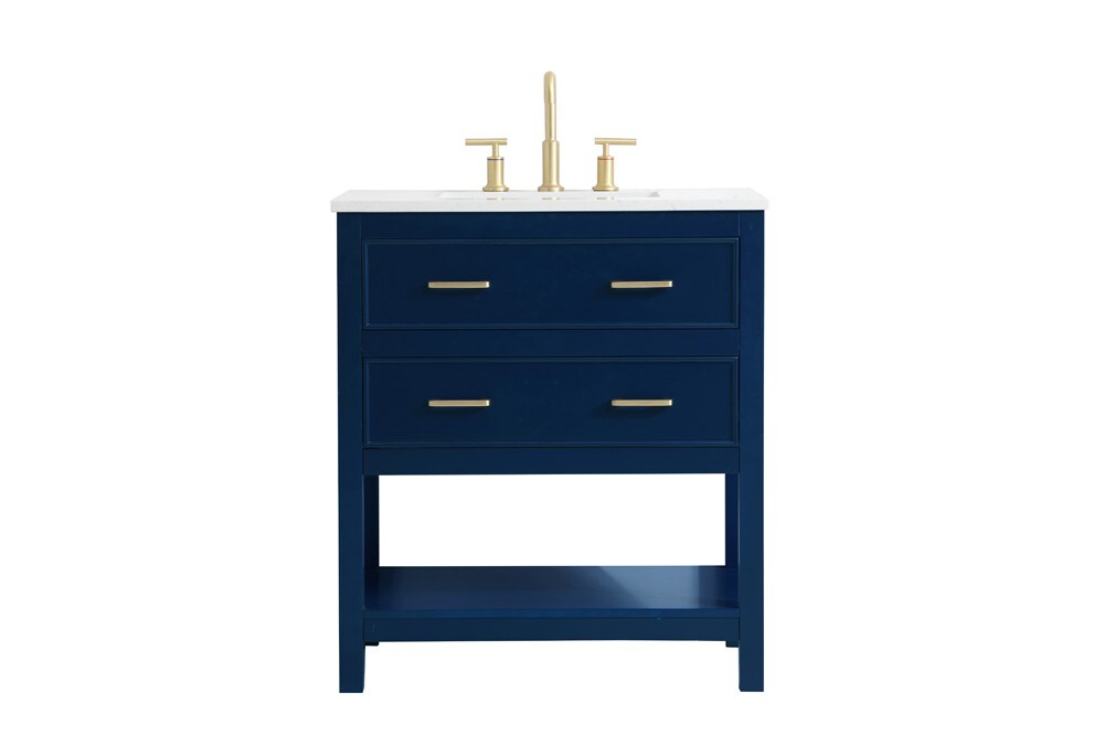 Elegant Furniture & Lighting - Sinclaire 30 inch Single Bathroom Vanity in Blue - VF19030BL veiw 1
