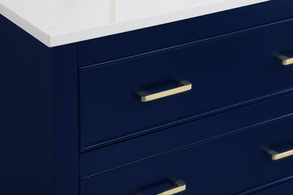 Elegant Furniture & Lighting - Sinclaire 30 inch Single Bathroom Vanity in Blue with Backsplash - VF19030BL-BS veiw 4