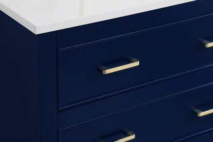 Elegant Furniture & Lighting - Sinclaire 30 inch Single Bathroom Vanity in Blue with Backsplash - VF19030BL-BS veiw 4