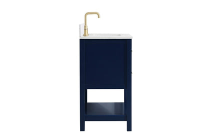 Elegant Furniture & Lighting - Sinclaire 30 inch Single Bathroom Vanity in Blue with Backsplash - VF19030BL-BS veiw 7