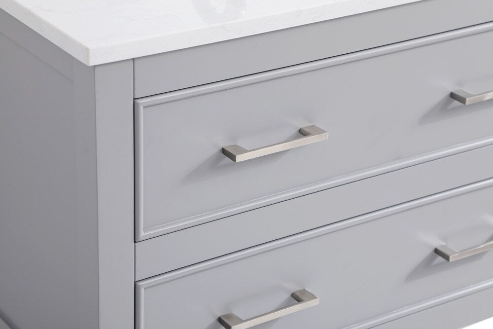 Elegant Furniture & Lighting - Sinclaire 30 inch Single Bathroom Vanity in Grey with Backsplash - VF19030GR-BS veiw 5
