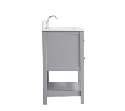Elegant Furniture & Lighting - Sinclaire 30 inch Single Bathroom Vanity in Grey with Backsplash - VF19030GR-BS veiw 7