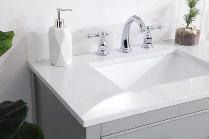 Elegant Furniture & Lighting - Sinclaire 30 inch Single Bathroom Vanity in Grey with Backsplash - VF19030GR-BS veiw 10