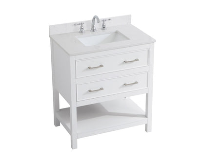 Elegant Furniture & Lighting - Sinclaire 30 inch Single Bathroom Vanity in White with Backsplash - VF19030WH-BS veiw 14