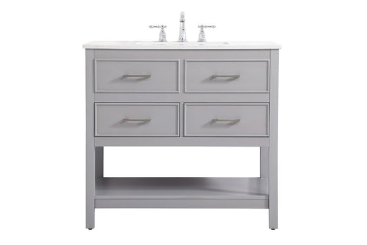 Elegant Furniture & Lighting - Sinclaire 36 inch Single bathroom vanity in gray - VF19036GR veiw 1