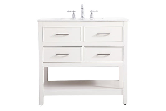 Elegant Furniture & Lighting - Sinclaire 36 inch Single bathroom vanity in white - VF19036WH veiw 1