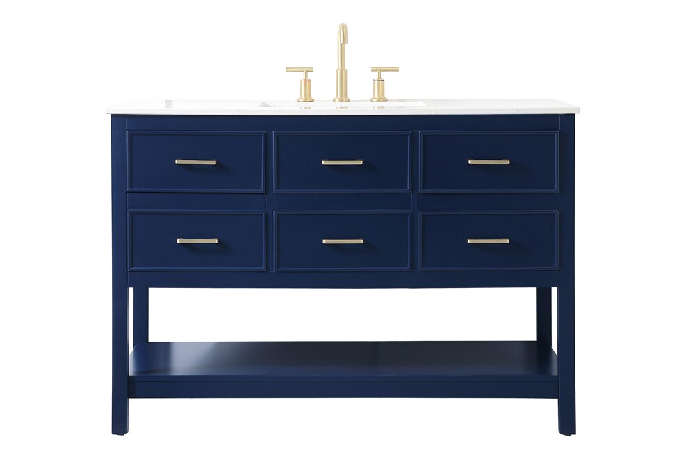 Elegant Furniture & Lighting - Sinclaire 48 inch Single bathroom vanity in blue - VF19048BL veiw 1