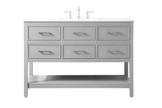Elegant Furniture & Lighting - Sinclaire 48 inch Single bathroom vanity in gray - VF19048GR veiw 1