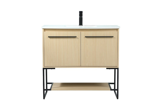 Elegant Furniture & Lighting - Sloane 36 inch Single bathroom vanity in maple - VF42536MMP veiw 1