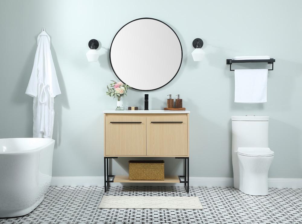 Elegant Furniture & Lighting - Sloane 36 inch Single bathroom vanity in maple - VF42536MMP veiw 5