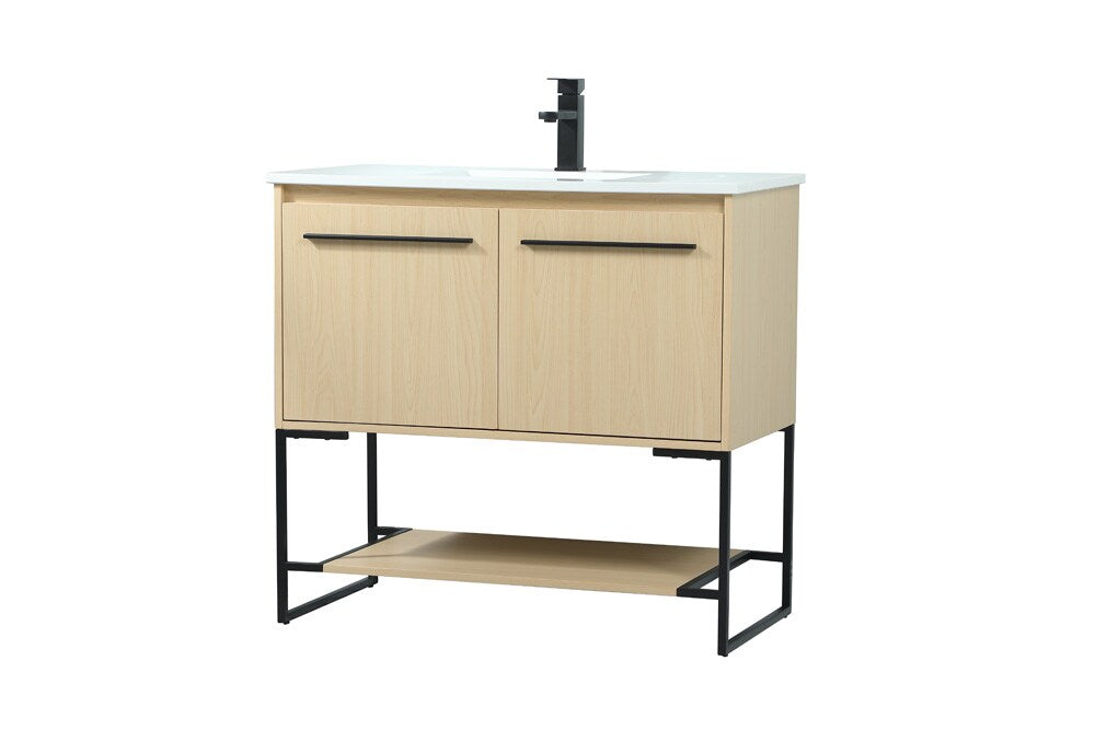 Elegant Furniture & Lighting - Sloane 36 inch Single bathroom vanity in maple - VF42536MMP veiw 8