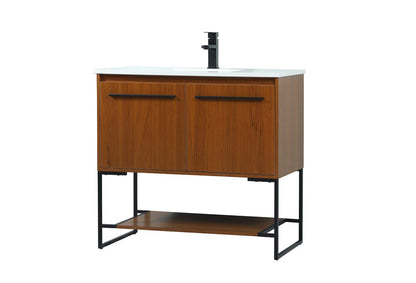 Elegant Furniture & Lighting - Sloane 36 inch Single bathroom vanity in teak - VF42536MTK veiw 8