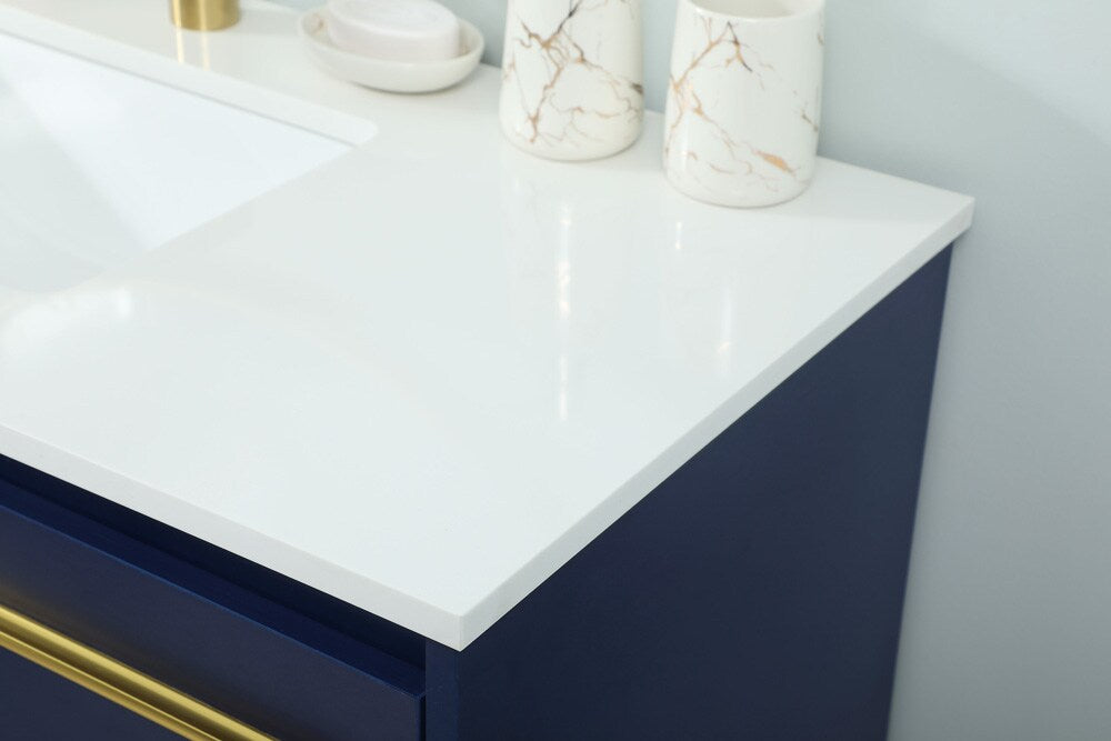 Elegant Furniture & Lighting - Sloane 40 inch Single bathroom vanity in blue - VF42540MBL veiw 6