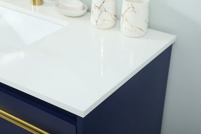 Elegant Furniture & Lighting - Sloane 40 inch Single bathroom vanity in blue - VF42540MBL veiw 6