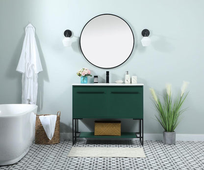 Elegant Furniture & Lighting - Sloane 40 inch Single bathroom vanity in green - VF42540MGN veiw 5