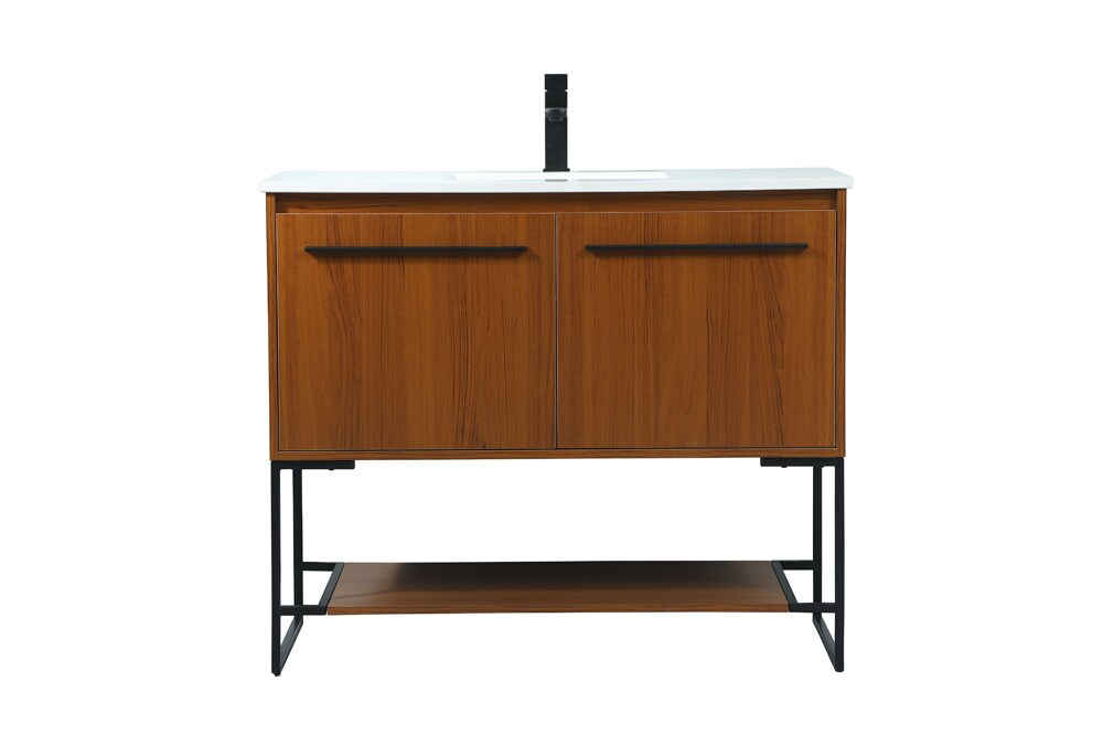 Elegant Furniture & Lighting - Sloane 40 inch Single bathroom vanity in teak - VF42540MTK veiw 1