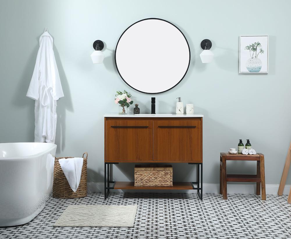 Elegant Furniture & Lighting - Sloane 40 inch Single bathroom vanity in teak - VF42540MTK veiw 5