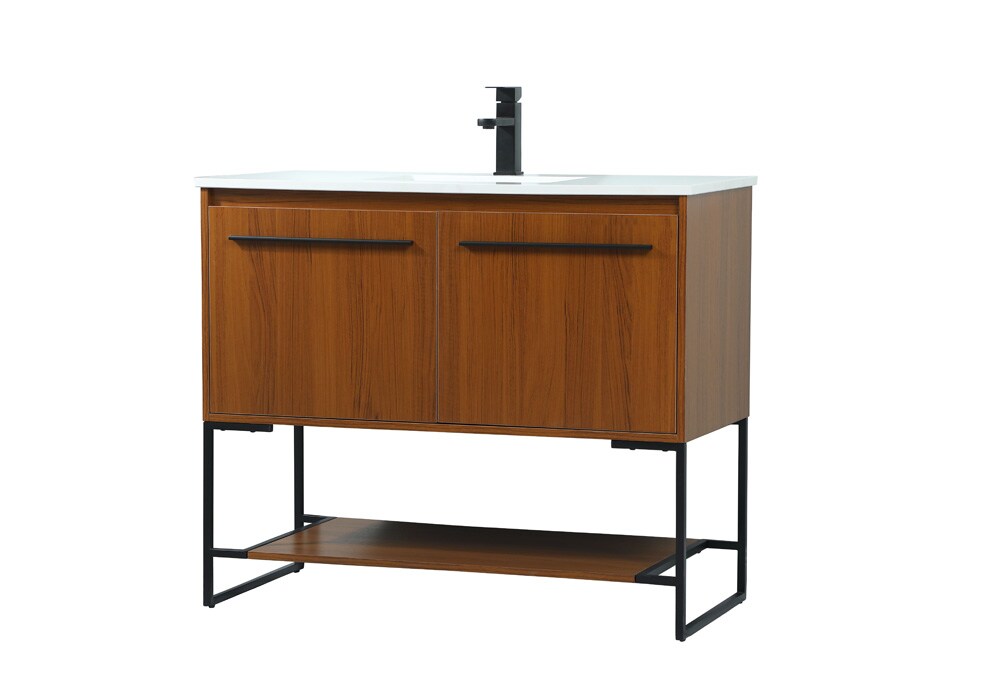 Elegant Furniture & Lighting - Sloane 40 inch Single bathroom vanity in teak - VF42540MTK veiw 8