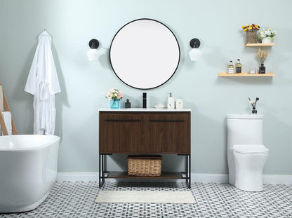 Elegant Furniture & Lighting - Sloane 40 inch Single bathroom vanity in walnut - VF42540MWT veiw 5